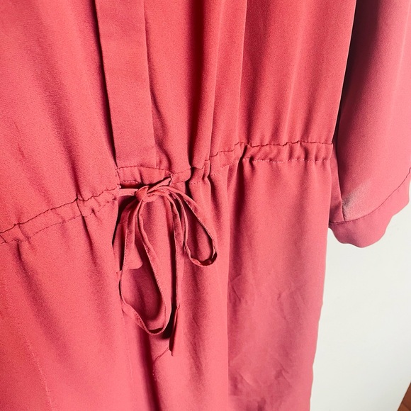 Women’s coral Kismet fall 3/4 sleeve dress. Flowy princess barbie - Picture 3 of 6